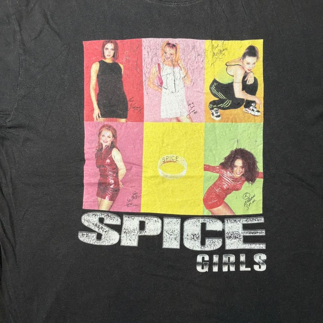 00s スパイスガールズ SPICE GIRLS バンド Tシャツ 黒 XL ba-u-2505-051