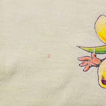 90s 00s アート Tシャツ チンパンジー 花 アニマル 猿 a-000046