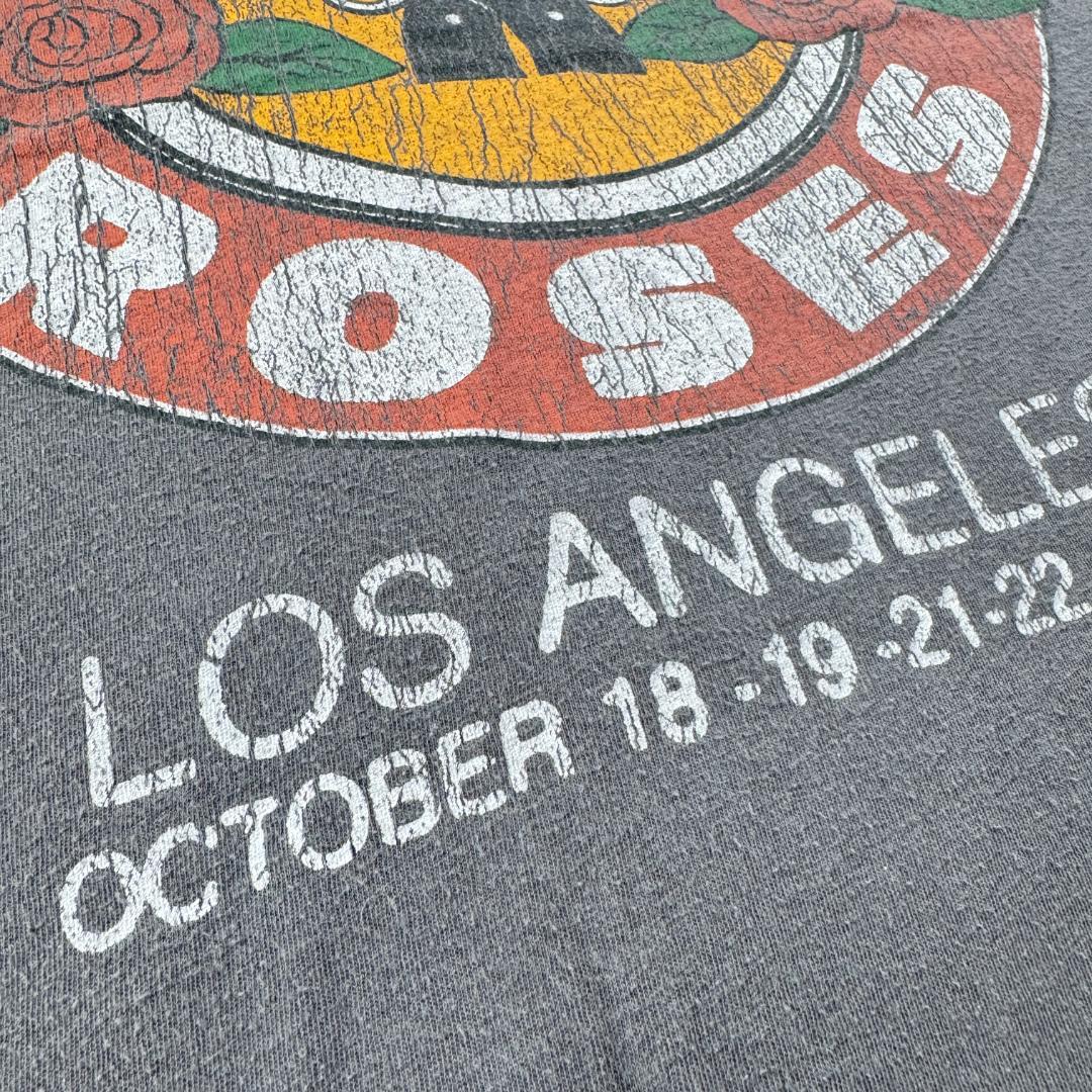 00s ガンズアンドローゼズ 1989 LA ツアー バンドTシャツ グレー ba-000031