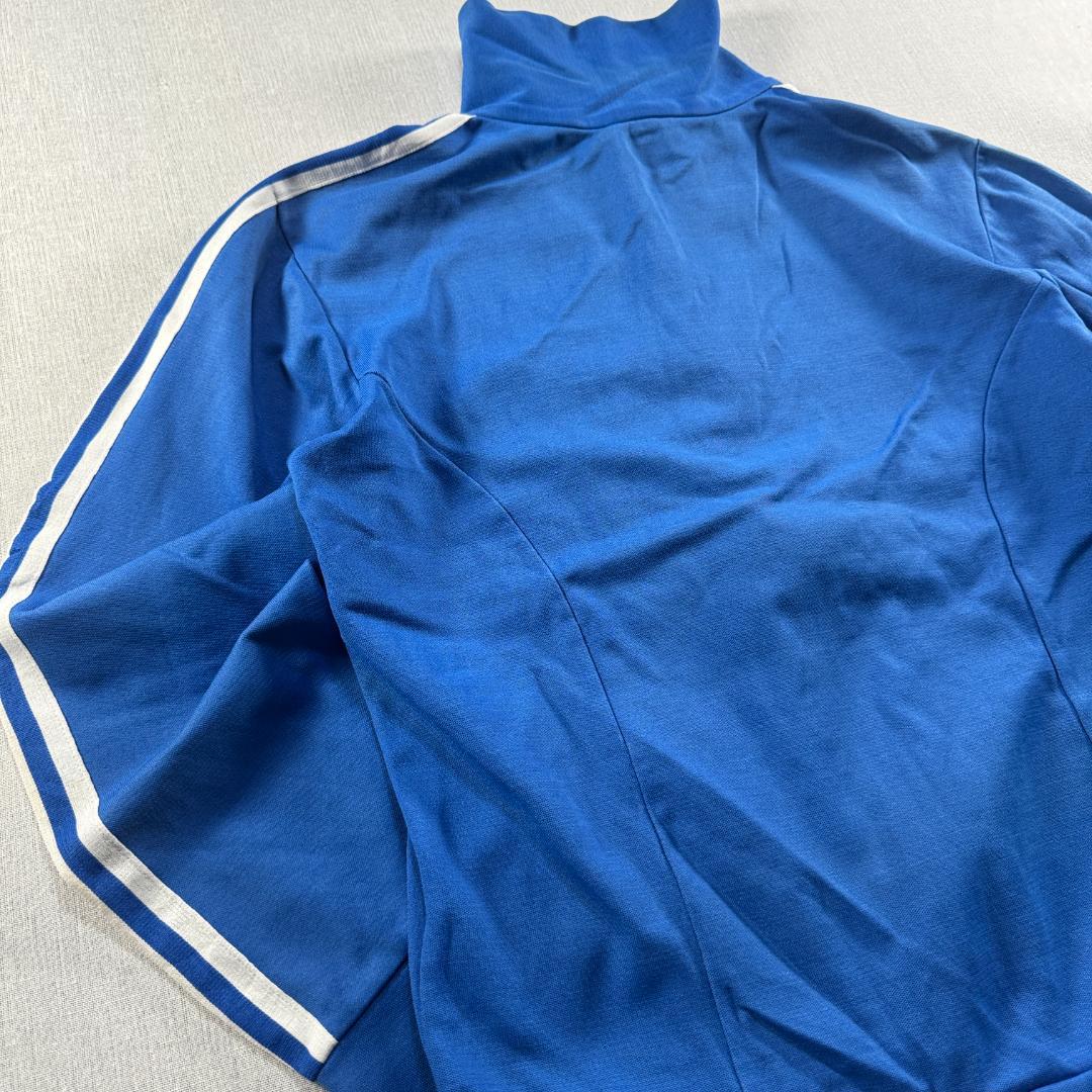 90s adidas アディダス トラックジャケット ブルー トレフォイルロゴ ja-2603-038