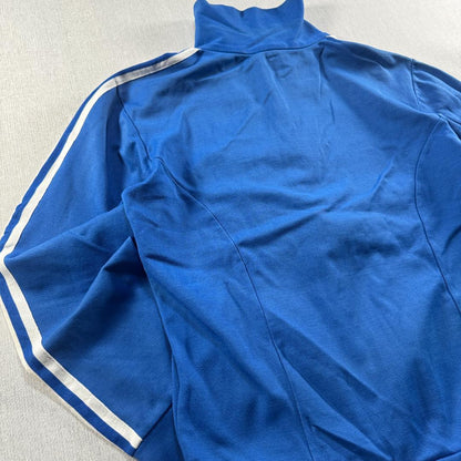90s adidas アディダス トラックジャケット ブルー トレフォイルロゴ ja-2603-038