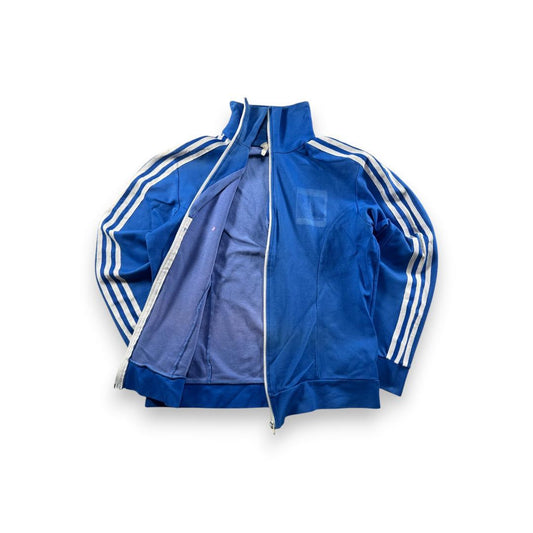 90s adidas アディダス トラックジャケット ブルー トレフォイルロゴ ja-2603-038