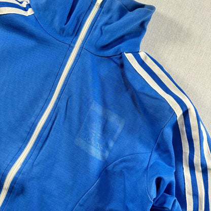 90s adidas アディダス トラックジャケット ブルー トレフォイルロゴ ja-2603-038