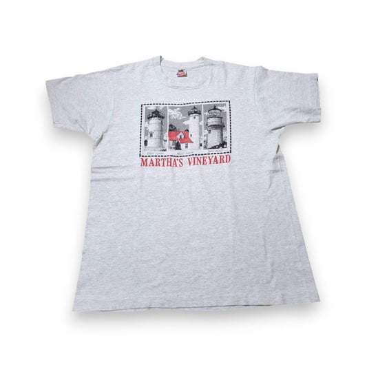 90s USA製 アート Tシャツ シングルステッチ 霜降り L a-000022