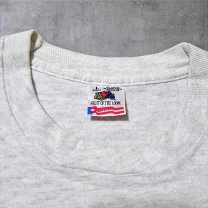 90s USA製 アート Tシャツ シングルステッチ 霜降り L a-000022