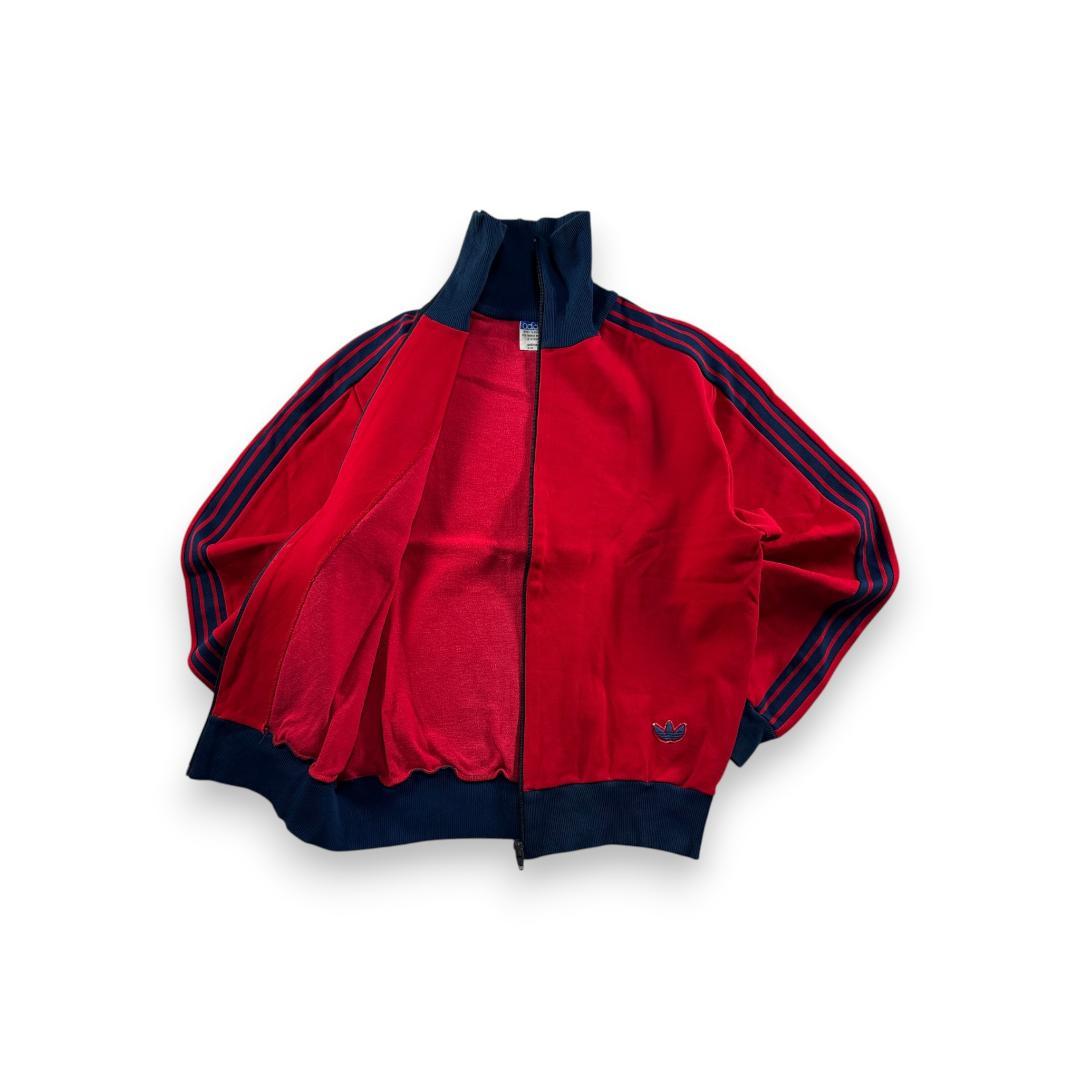70s 西ドイツ製 adidas アディダス トラックジャケット 赤 1号 S ja-2603-053