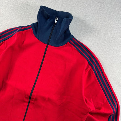 70s 西ドイツ製 adidas アディダス トラックジャケット 赤 1号 S ja-2603-053
