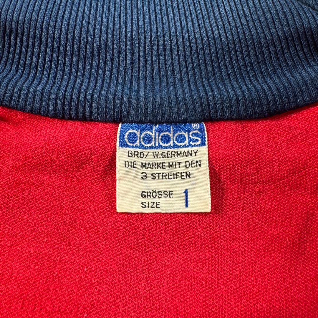 70s 西ドイツ製 adidas アディダス トラックジャケット 赤 1号 S ja-2603-053