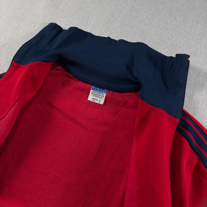 70s 西ドイツ製 adidas アディダス トラックジャケット 赤 1号 S ja-2603-053