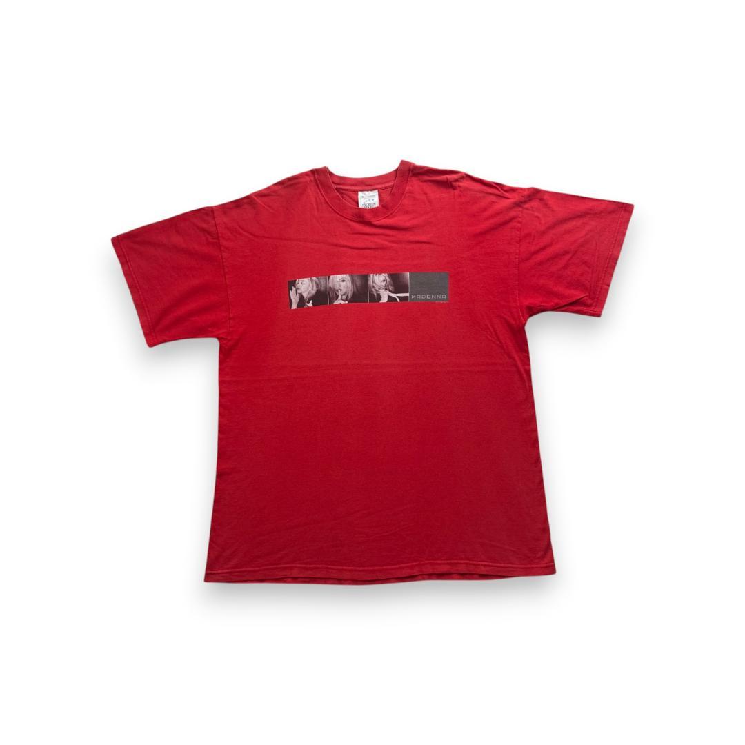 00s マドンナ Tシャツ ツアー MADONNA 赤 XL バンド ba-u-2505-089
