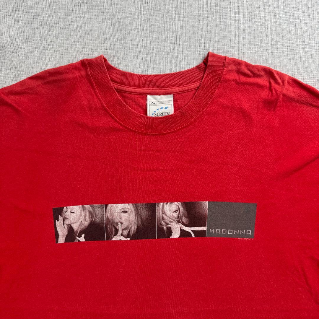 00s マドンナ Tシャツ ツアー MADONNA 赤 XL バンド ba-u-2505-089