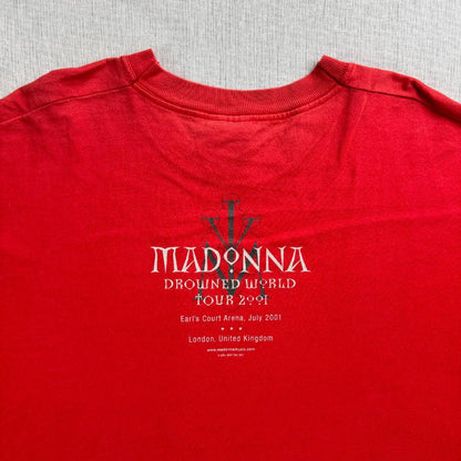 00s マドンナ Tシャツ ツアー MADONNA 赤 XL バンド ba-u-2505-089