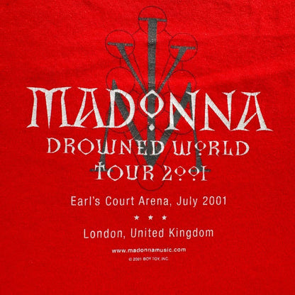00s マドンナ Tシャツ ツアー MADONNA 赤 XL バンド ba-u-2505-089