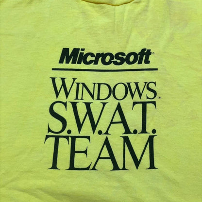 90s マイクロソフト windows 企業T USA製 蛍光色 co-u-2505-038