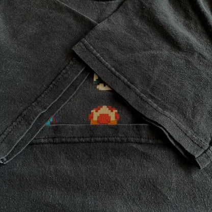 00s マリオ デルタ USA 任天堂 キノコ 黒 S ch-000027