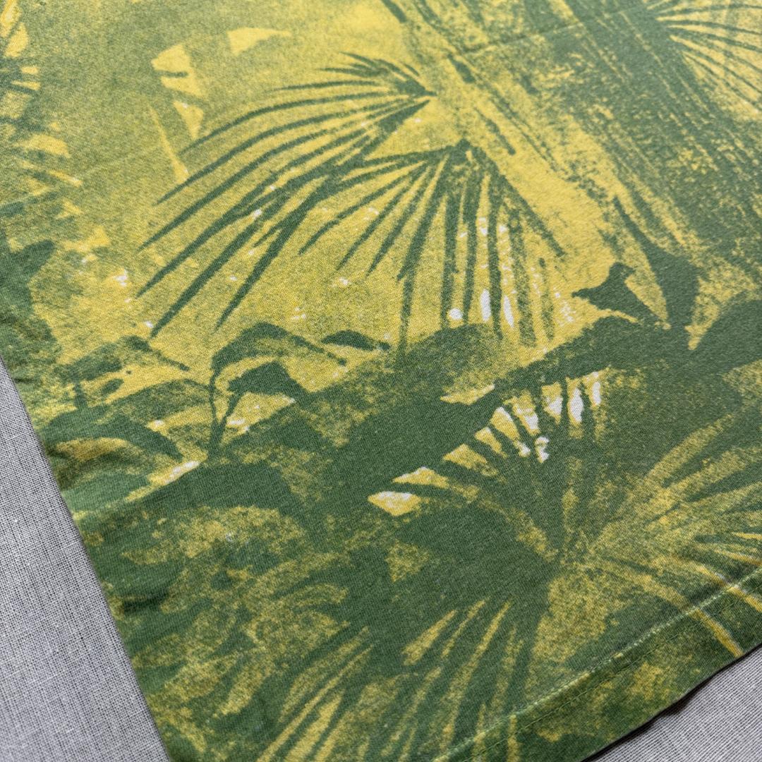 90s ディズニー ドナルド Tシャツ AOP 総柄 黄色 d-000033