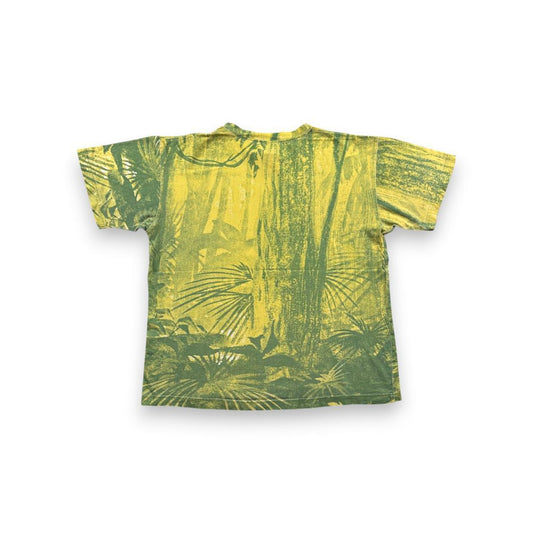 90s ディズニー ドナルド Tシャツ AOP 総柄 黄色 d-000033