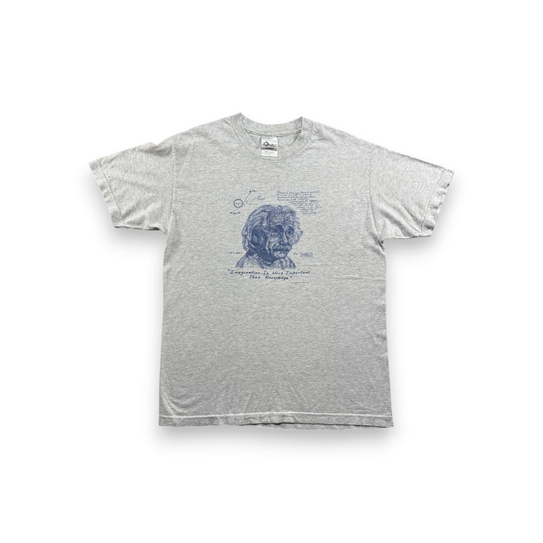 Tシャツ アインシュタイン 名言 アート グレー L a-t-2505-010