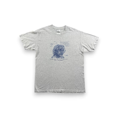 Tシャツ アインシュタイン 名言 アート グレー L a-t-2505-010