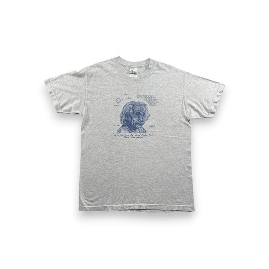 Tシャツ アインシュタイン 名言 アート グレー L a-t-2505-010