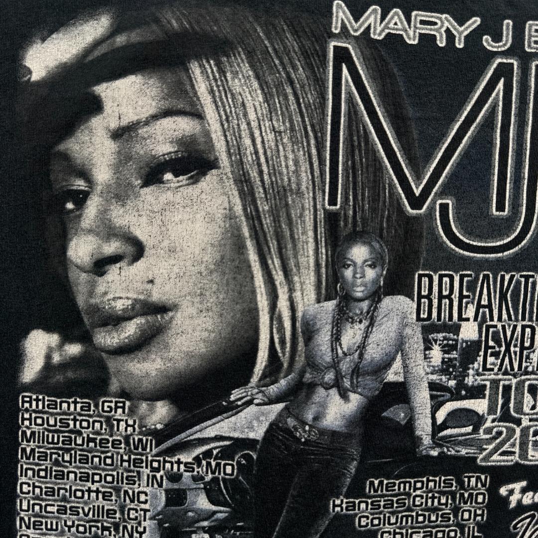 Mary j blige メアリー ジェイ J ブライジ ツアーT バンT 黒 ba-t-2505-032