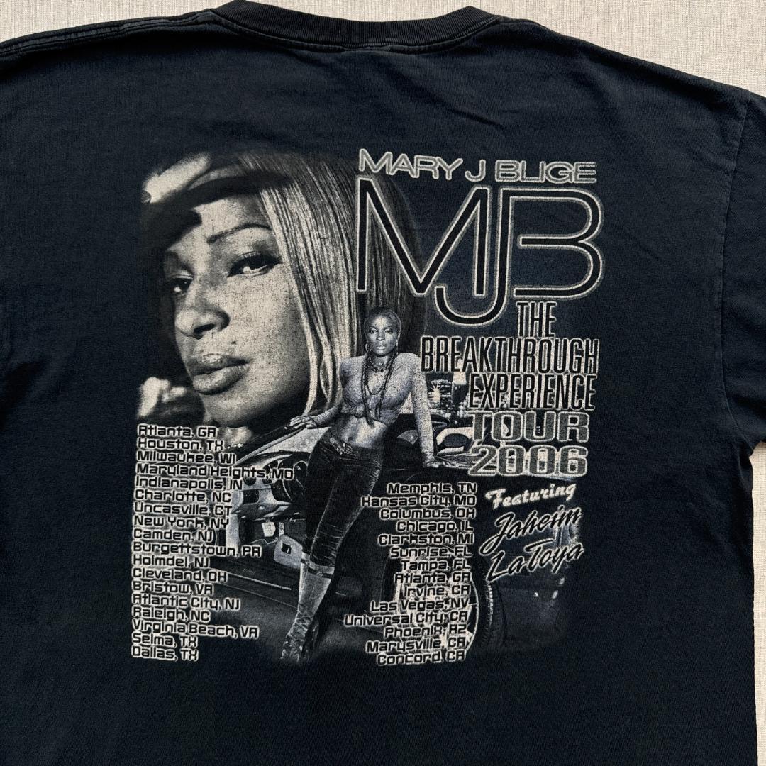 Mary j blige メアリー ジェイ J ブライジ ツアーT バンT 黒 ba-t-2505-032