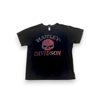00s Tシャツ ハーレーダビッドソンバイク Harley 黒 L co-u-2505-027