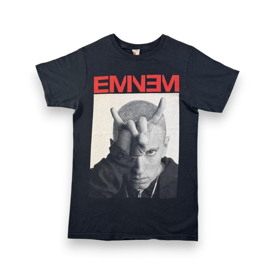 00s EMINEM エミネム 2014 ラップT 黒 ba-000042