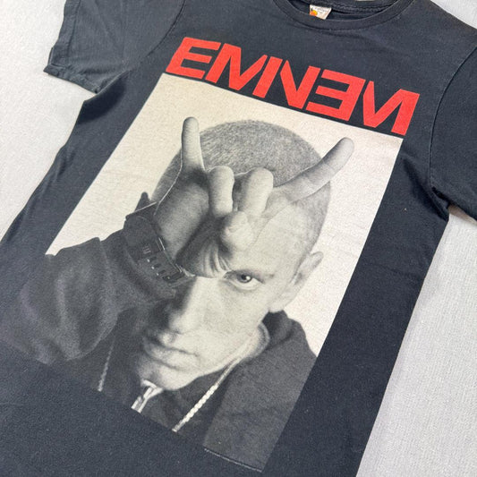 00s EMINEM エミネム 2014 ラップT 黒 ba-000042