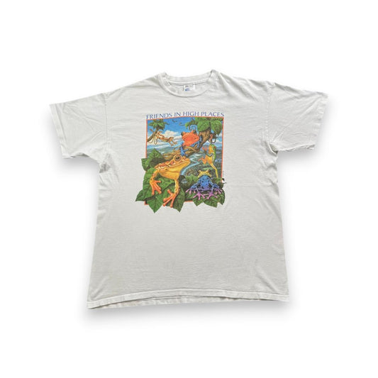 90s カエル Tシャツ アートT human-i 白 a-u-2505-071
