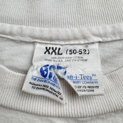 90s カエル Tシャツ アートT human-i 白 a-u-2505-071