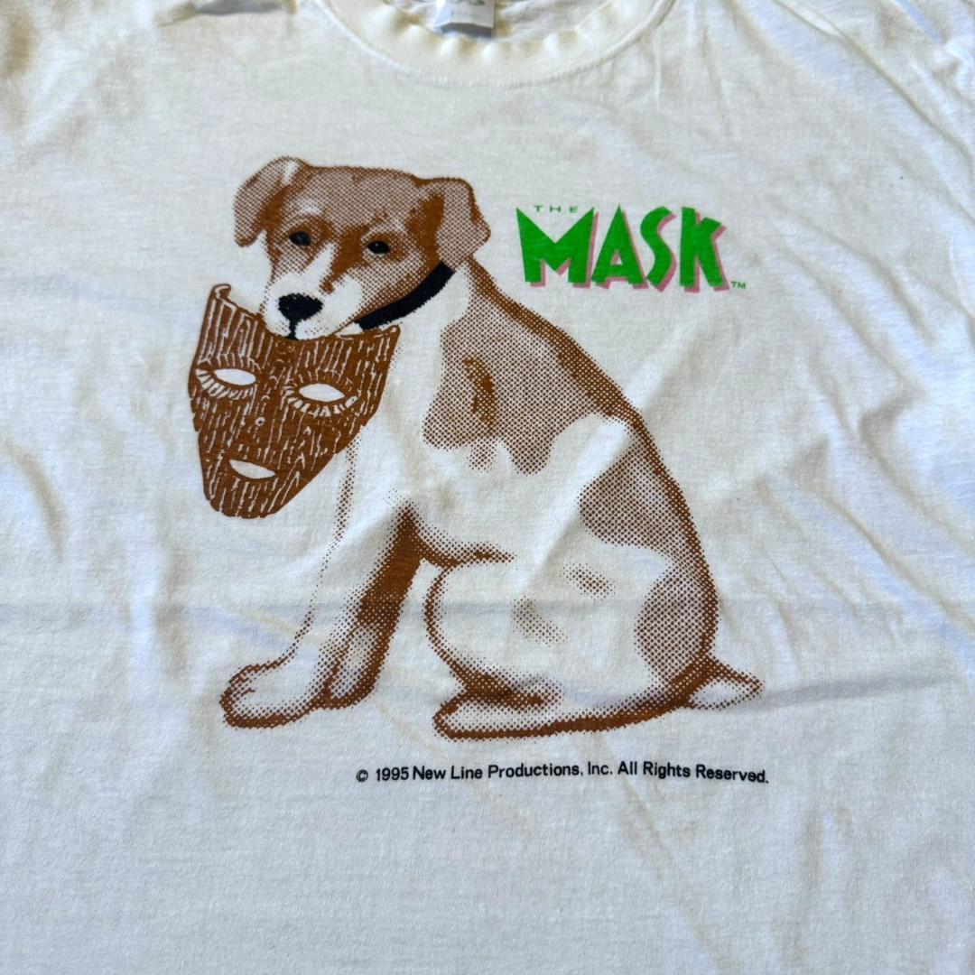 90s THE MASK ムービーT マスク T 映画 Tシャツ 犬 z-000028
