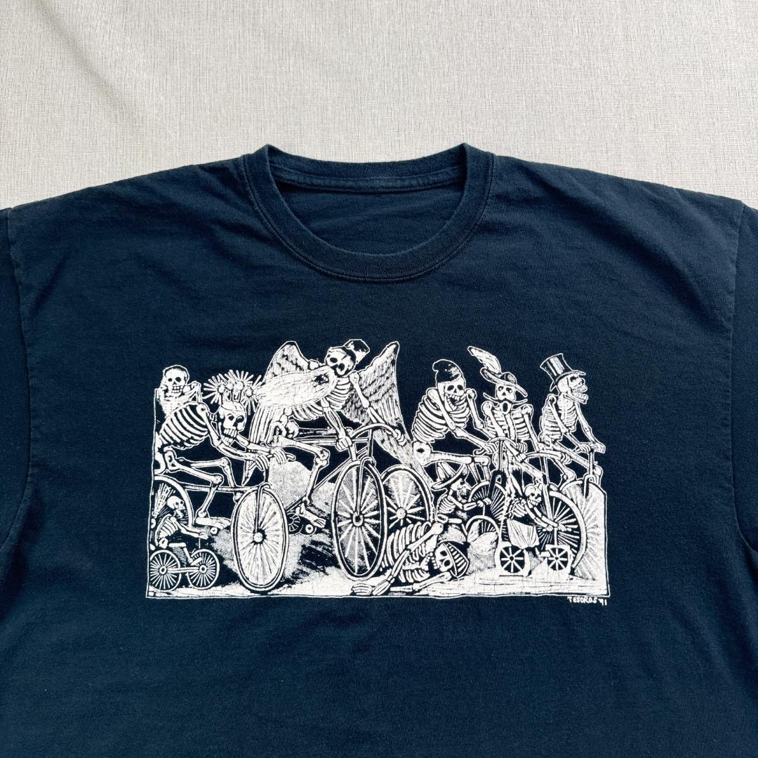 90s 00s メキシカン アート Tシャツ L ドンキホーテ POSADA D a-000035