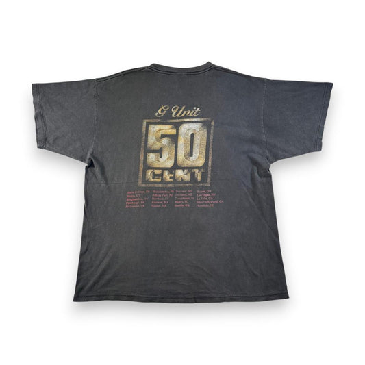 00s 50cent Tシャツ ラップT ヒップホップ 黒 XL ba-000045