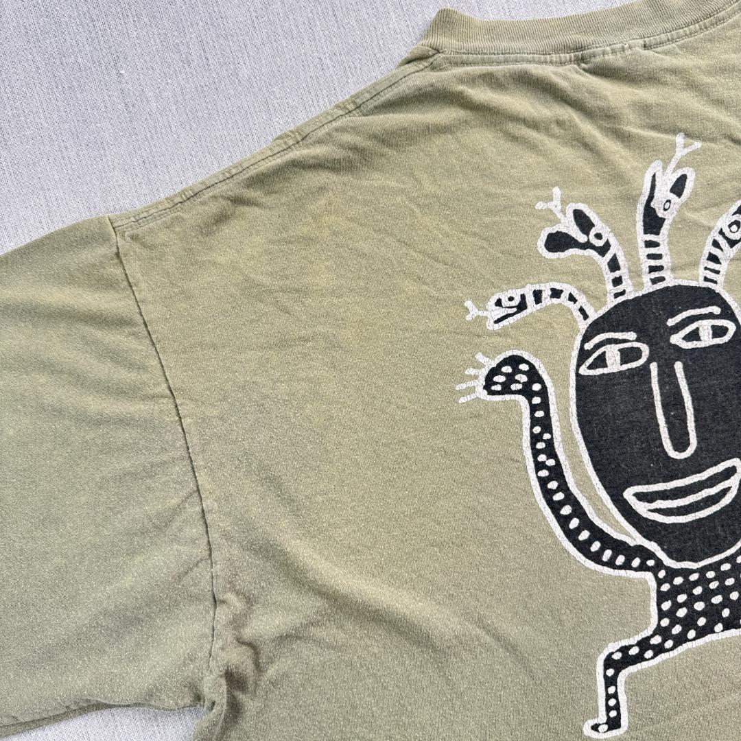 90s Tシャツ BIGHED ビッグヘッド カーキ a-u-2505-003