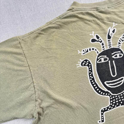 90s Tシャツ BIGHED ビッグヘッド カーキ a-u-2505-003
