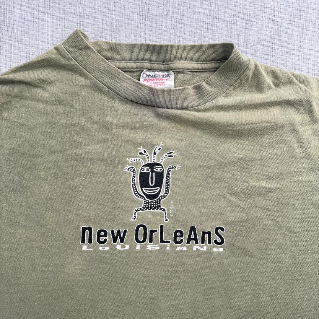 90s Tシャツ BIGHED ビッグヘッド カーキ a-u-2505-003