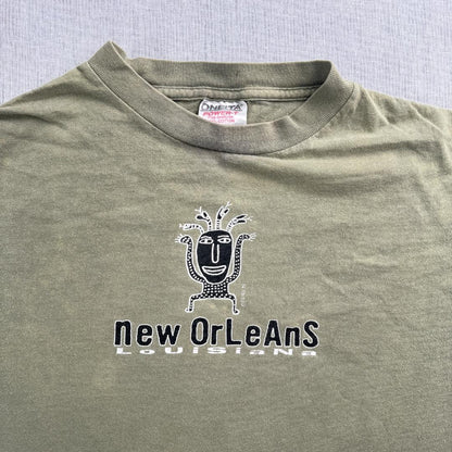 90s Tシャツ BIGHED ビッグヘッド カーキ a-u-2505-003
