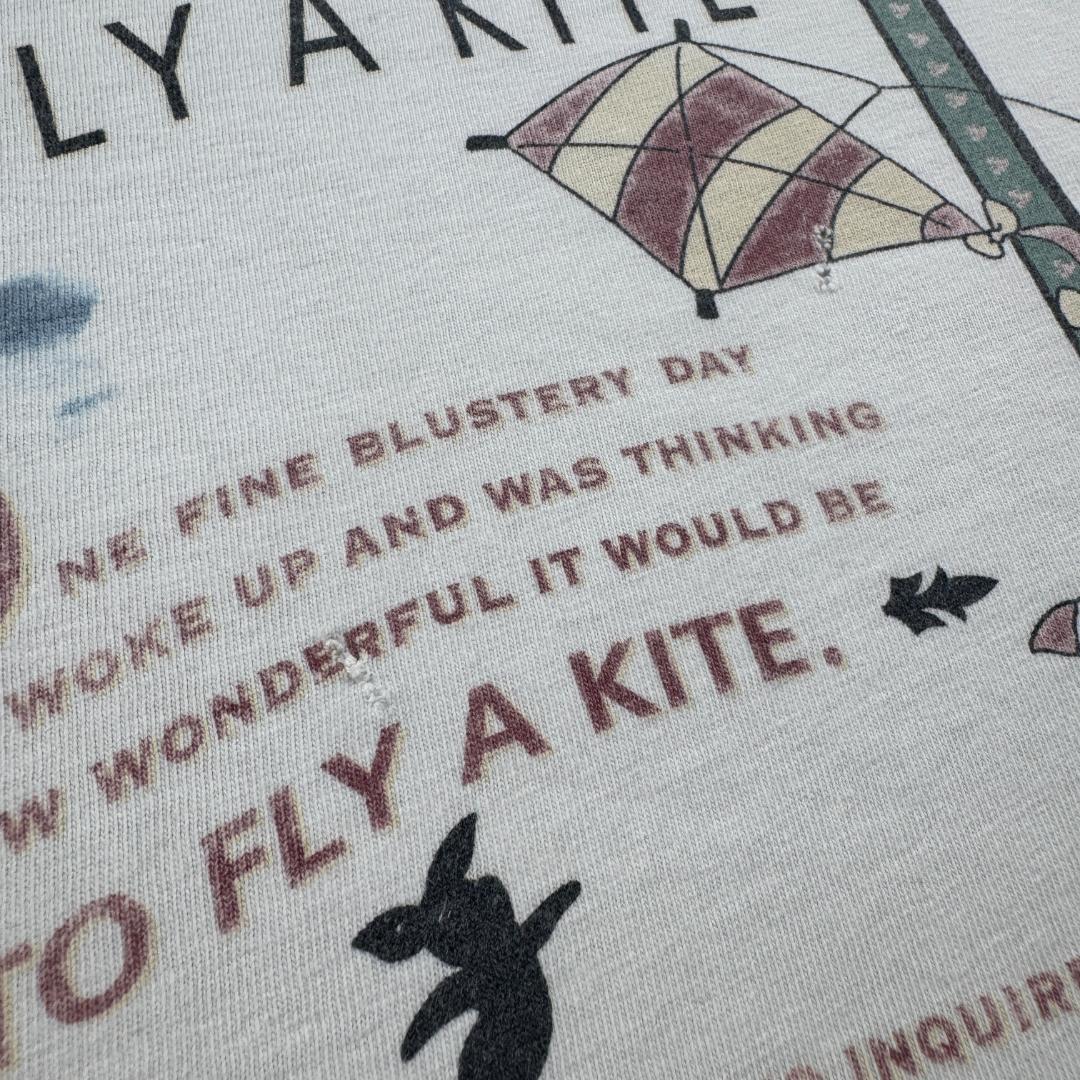 90s ディズニー プーさん Tシャツ 白 go fly a d-000027