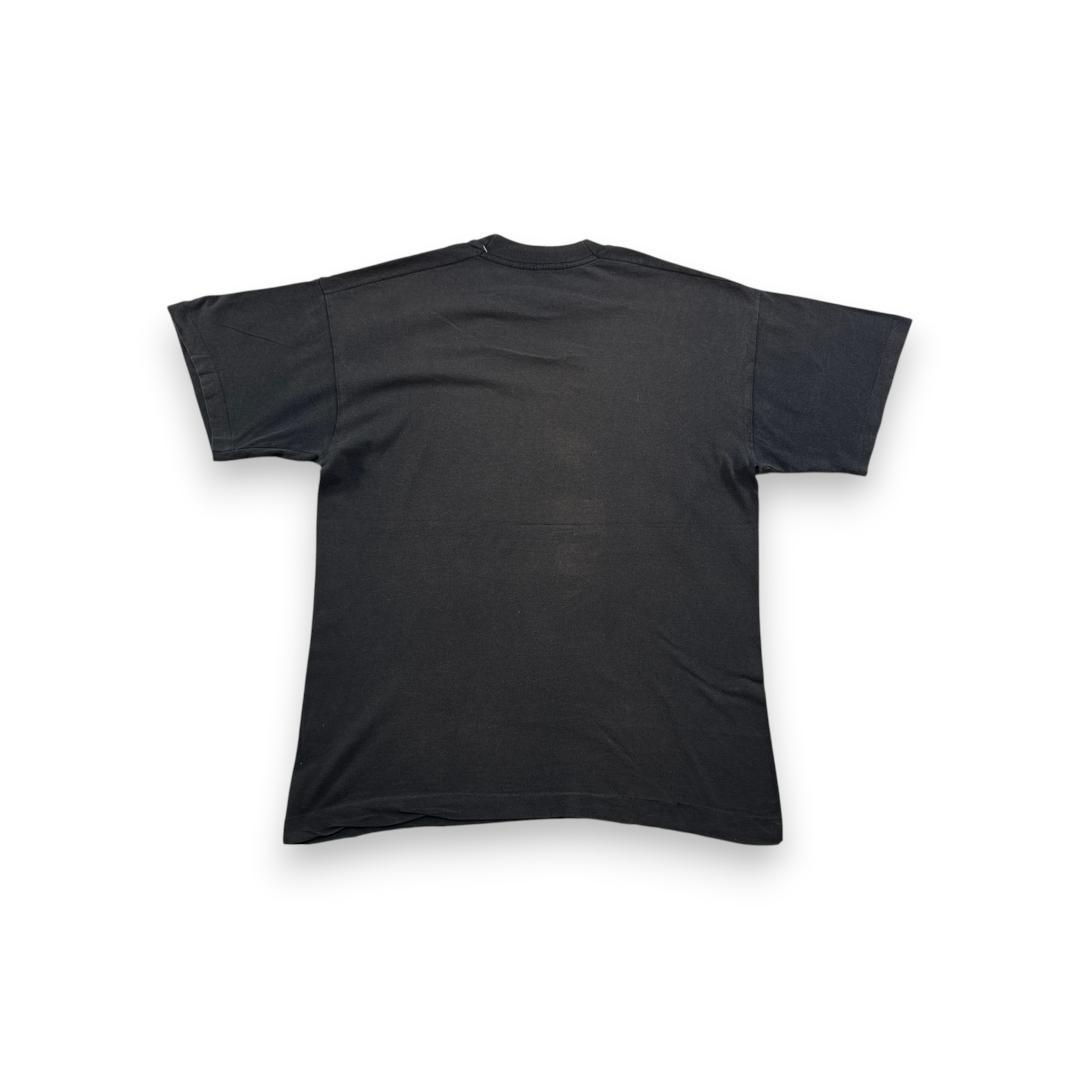 90s Tシャツ レオナルド ダヴィンチ アート ROMA 黒 a-t-2505-004