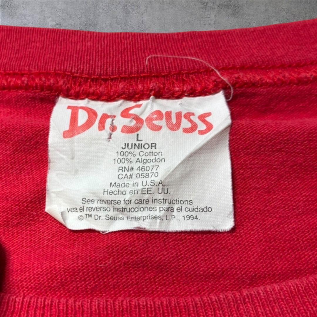 90s Dr.Seuss グリンチ USA製 赤 L キャラ ch-u-2505-038