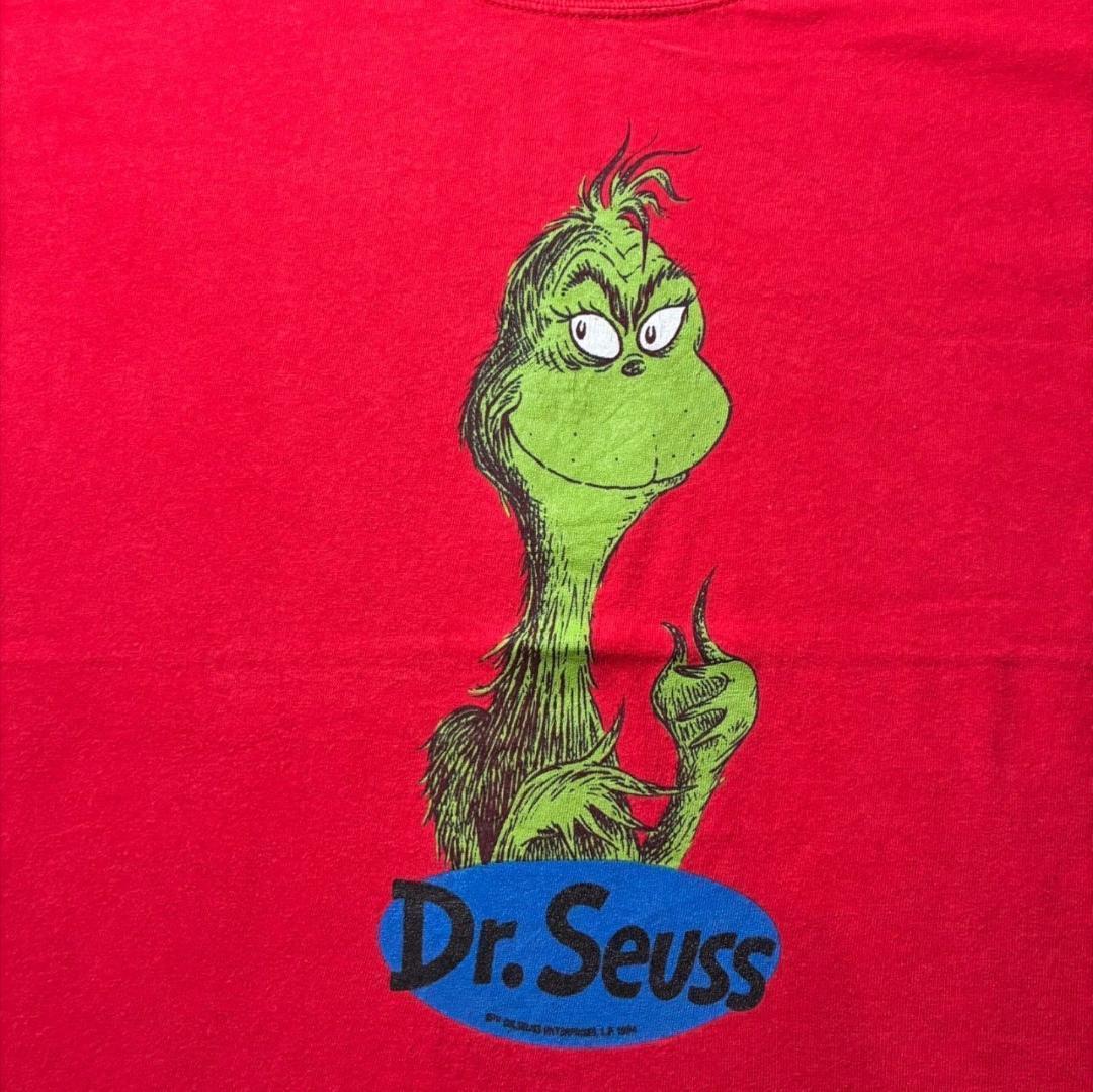 90s Dr.Seuss グリンチ USA製 赤 L キャラ ch-u-2505-038