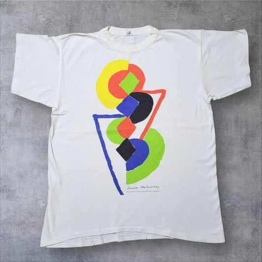 90s Sonia Delaunay Tシャツ 美術館 白 a-000044